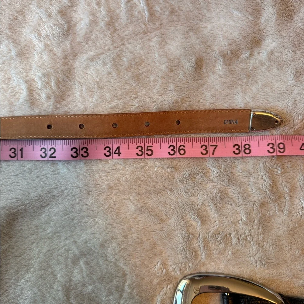Brighton Leather Belt with Silver Buckle